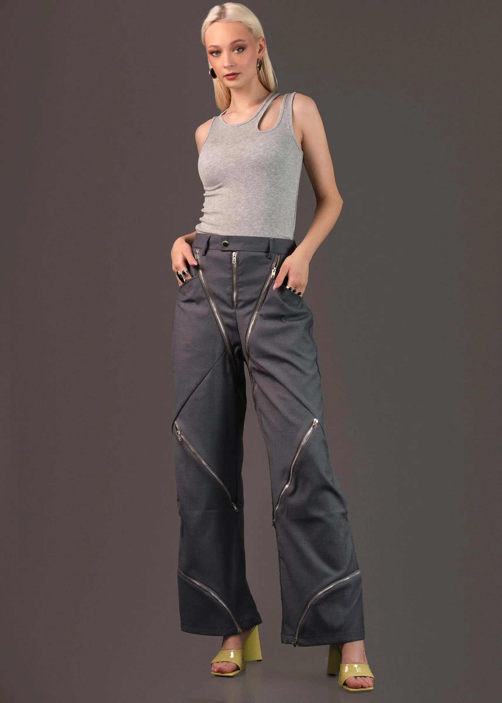 Zip It Wide Leg Trouser
